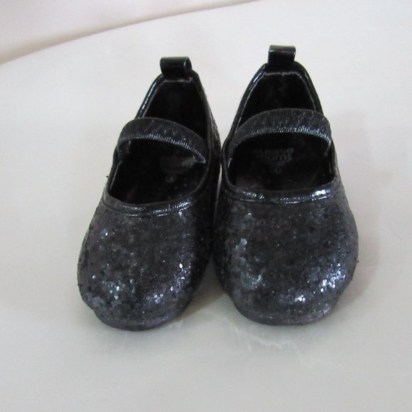 Toddler's size 4 black Sparkle shoes - Picture 2 of 6